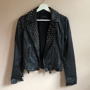 All Saints leather Moto Jacket